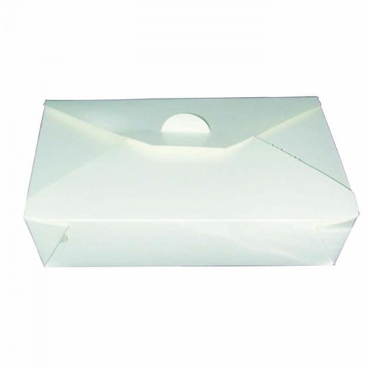 Caja Cartoncillo Blanca. Microndable. Antigrasa