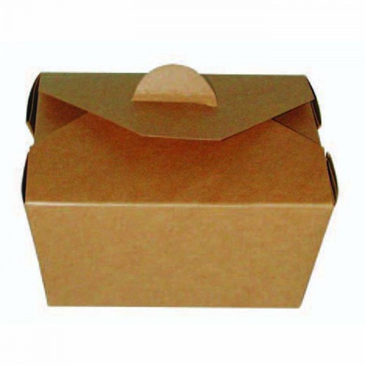 Caja Cartoncillo Kraft .Microndable- Antigrasa 650ml 130x105x65mm