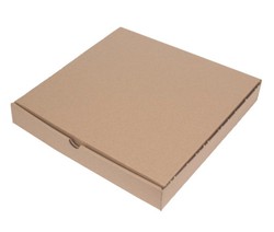 Cajas de pizza kraft 30x30x3,5cm (100u)