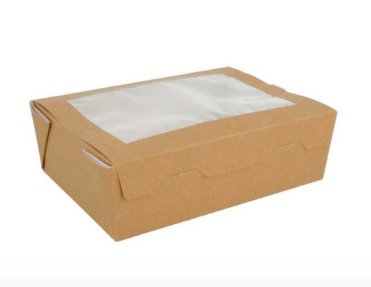 Cajas Ensalada Rectangular con Ventana ( 100 Unidades)