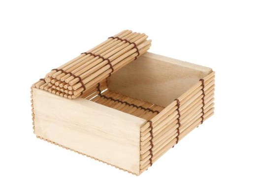 Cajas Sushi Bambu 8,5 x 8,5 x 4 cm ( 50 Uds.)