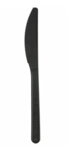 Cuchillos Negros CPLA. 18 cm. 500 Unidades