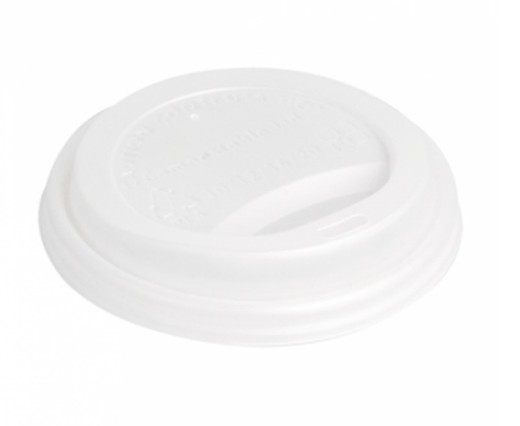 Tapas Blancas Translucidas BIO de CPLA (para Vasos de Caña de Azucar)