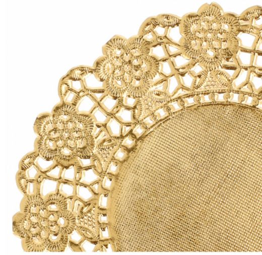 Blondas de Papel Metalizadas Doradas,Redondas (1000 Unidades)