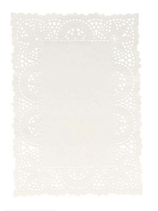 Blondas Rectangulares Blancas Caladas (500 Unidades)