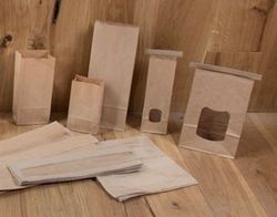 Bolsa de Papel Marrón BIO con Base y Ventana (S) (250 Unidades)