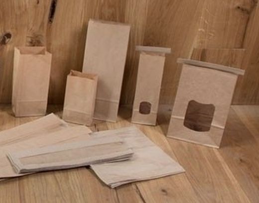 Bolsa de Papel Marrón BIO con Base y Ventana (S) (250 Unidades)