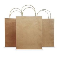 Bolsas de papel ecologicas de asa retorcida Kraft   250 unidades