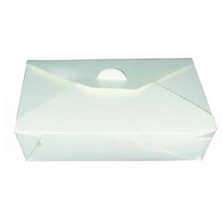 Caja Cartoncillo Blanca. Microndable. Antigrasa