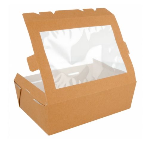 Cajas Ensalada Rectangular con Ventana ( 100 Unidades)