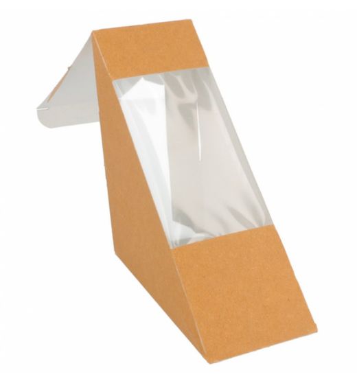Cajas para Sandwich Triangular con Ventana (100 Unidades)