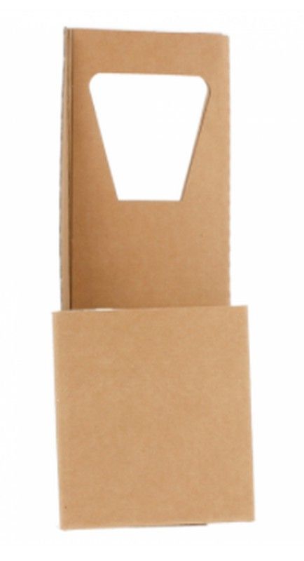 Cajitas Portavasos de Carton Kraft (100 Unidades)