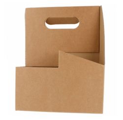 Cajitas Portavasos de Carton Kraft (100 Unidades)