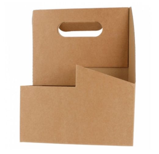 Cajitas Portavasos de Carton Kraft (100 Unidades)