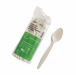 Cucharas De Maiz Desechables. Ecologicos. 300 Unidades