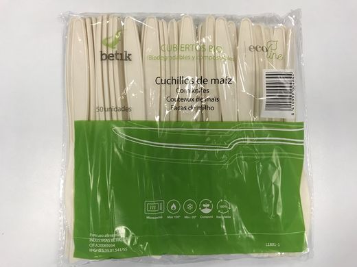Cuchillos De Maiz Desechables. Ecologicos. 300 Unidades