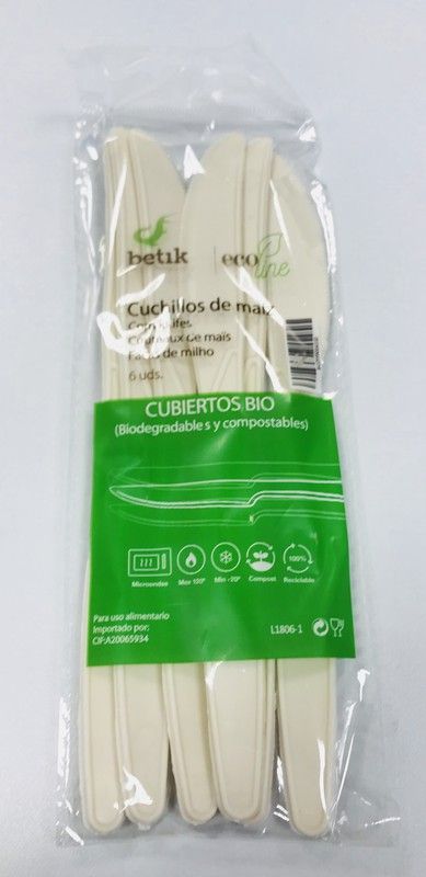 Cuchillos De Maiz Desechables. Ecologicos. 300 Unidades