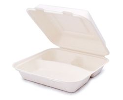 Envase de Caña de Azucar (Bagazo), 3 compartimentos, 800ml (200 uds.)