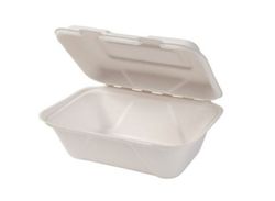 Envase de Caña de Azucar (Bagazo),con tapa. Rectangular, 600ml (250 Unidades)