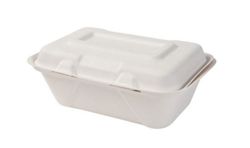 Envase de Caña de Azucar (Bagazo),con tapa. Rectangular, 600ml (250 Unidades)