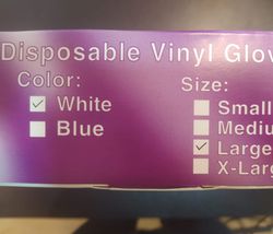 Guantes de Vinilo 10 cajas de 100 unidades (1000 guantes)