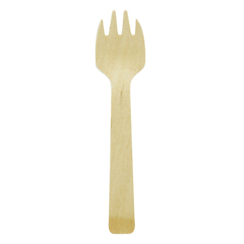 Tenedores de madera 100 unidades Biodegradable tenedores Tenedores desechables Birchwood 