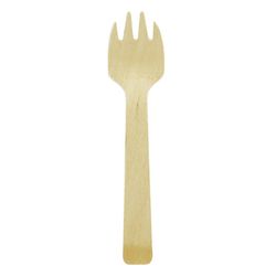 Mini Cuchara Tenedor de madera  200 unidades