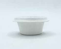 Mini tarrinas + tapas de bagazo blanco 60ml 2oz 1000 unidades