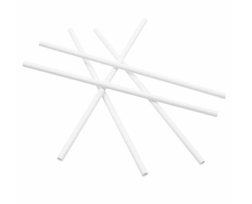 Pajitas de Papel Desechables (Blancas) Rectas- 21 cm -( 500 Unidades)