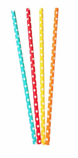 Pajitas de Papel Desechables (Colores Surtido)Rectas- 21 cm -( 500 Unidades)