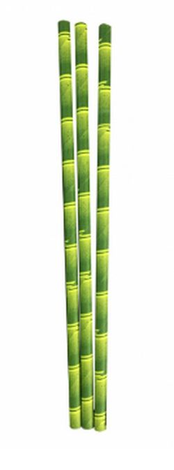 Pajitas de Papel Desechables (Simil Bambu)Rectas- 21 cm - (500 Unidades)
