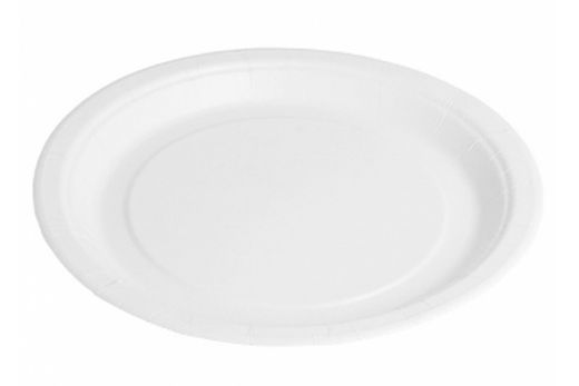 Platos de carton Bio-Lacados 100% Biodegradables- Blancos( 200 Uds.)