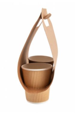 Portavasos Dos Vasos Carton Natural