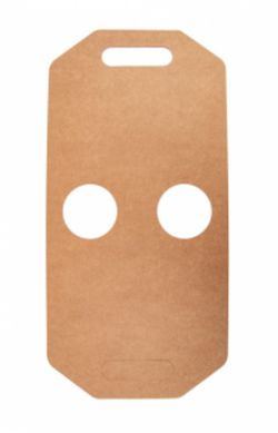 Portavasos Dos Vasos Carton Natural