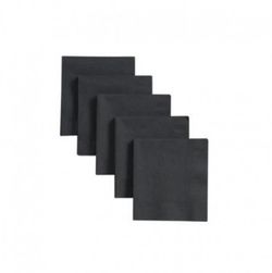 SERVILLETAS ECOLABEL 'DOUBLE POINT' 18 G/M2 33x33 CM NEGRO TISSUE (1200 UNIDADES)