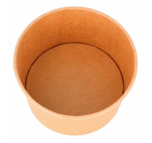 Tarrina de Carton Marron Kraft para Helados 4oz 120ml  (200 Unidades)
