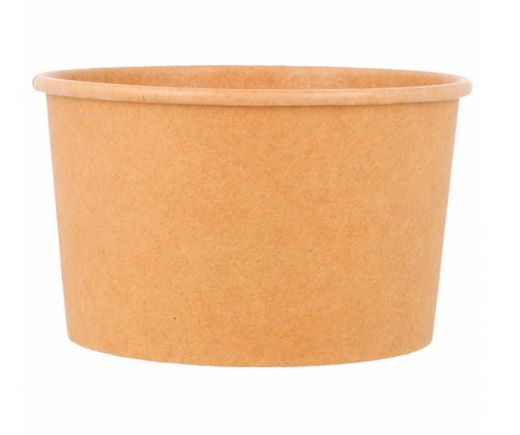 Tarrina de Carton Marron Kraft para Helados 4oz 120ml  (200 Unidades)
