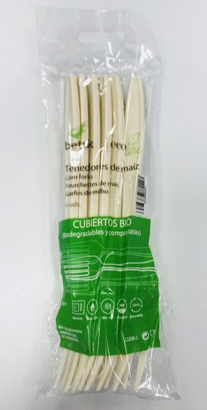 Tenedores De Maiz Desechables. Ecologicos. 300 Unidades